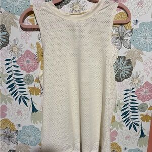 ZYIA Ivory Perforated Tank Top